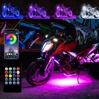 for dyna street bob rider xl 883 12v motorcycle led light rgb app control led strips motorcycle under glow light neon decor lamp