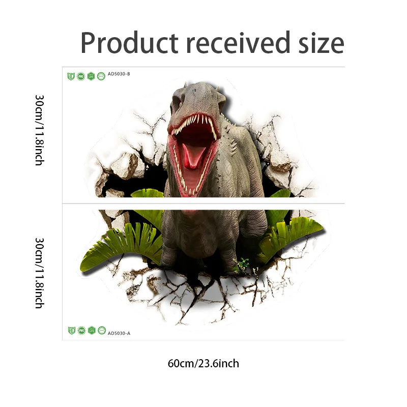 1 Набор/2 шт. наклейки на стену яркий Тираннозавр Рекс гостиной самоклеящиеся