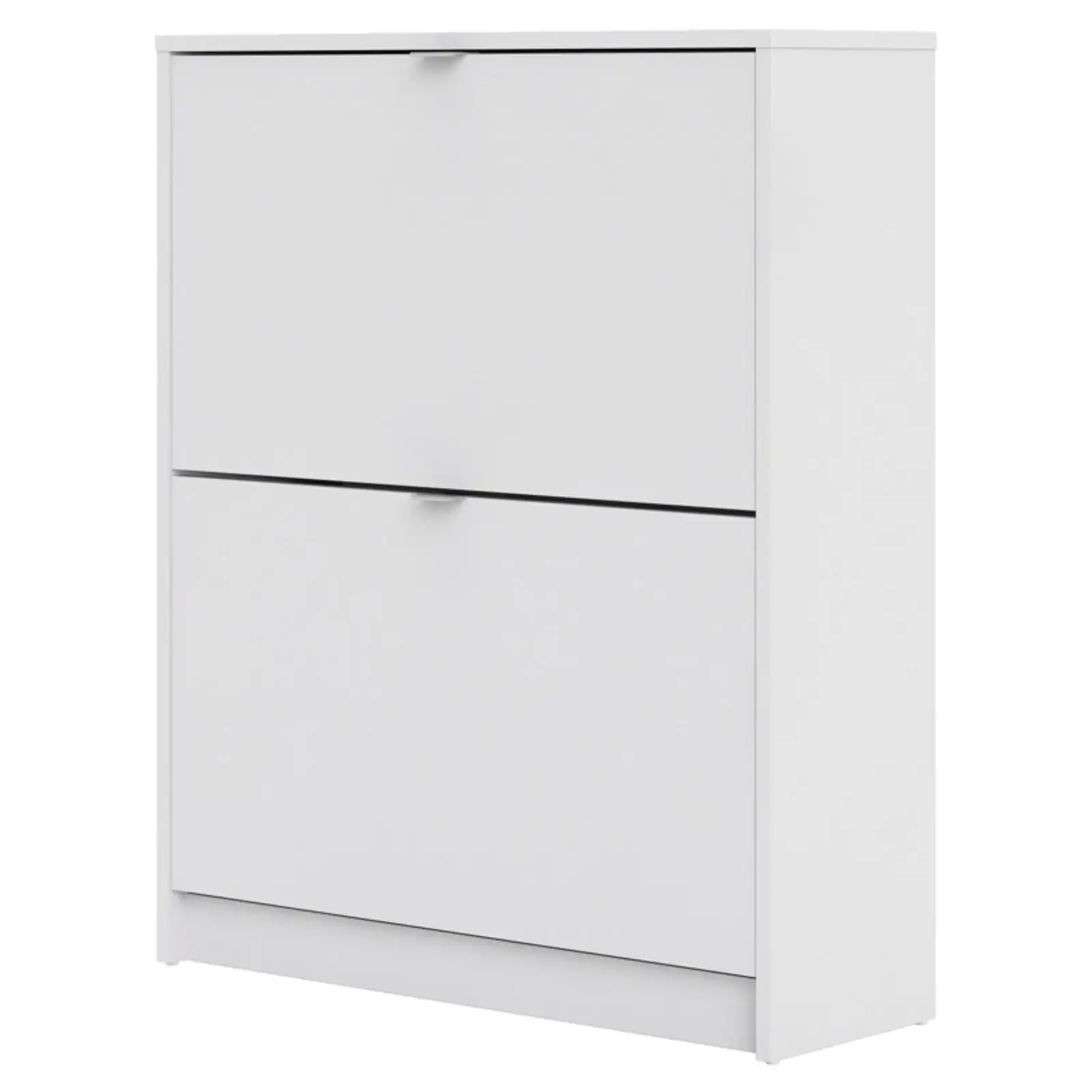 

Bright 2 Drawer Shoe Accent Cabinet, White foil finish