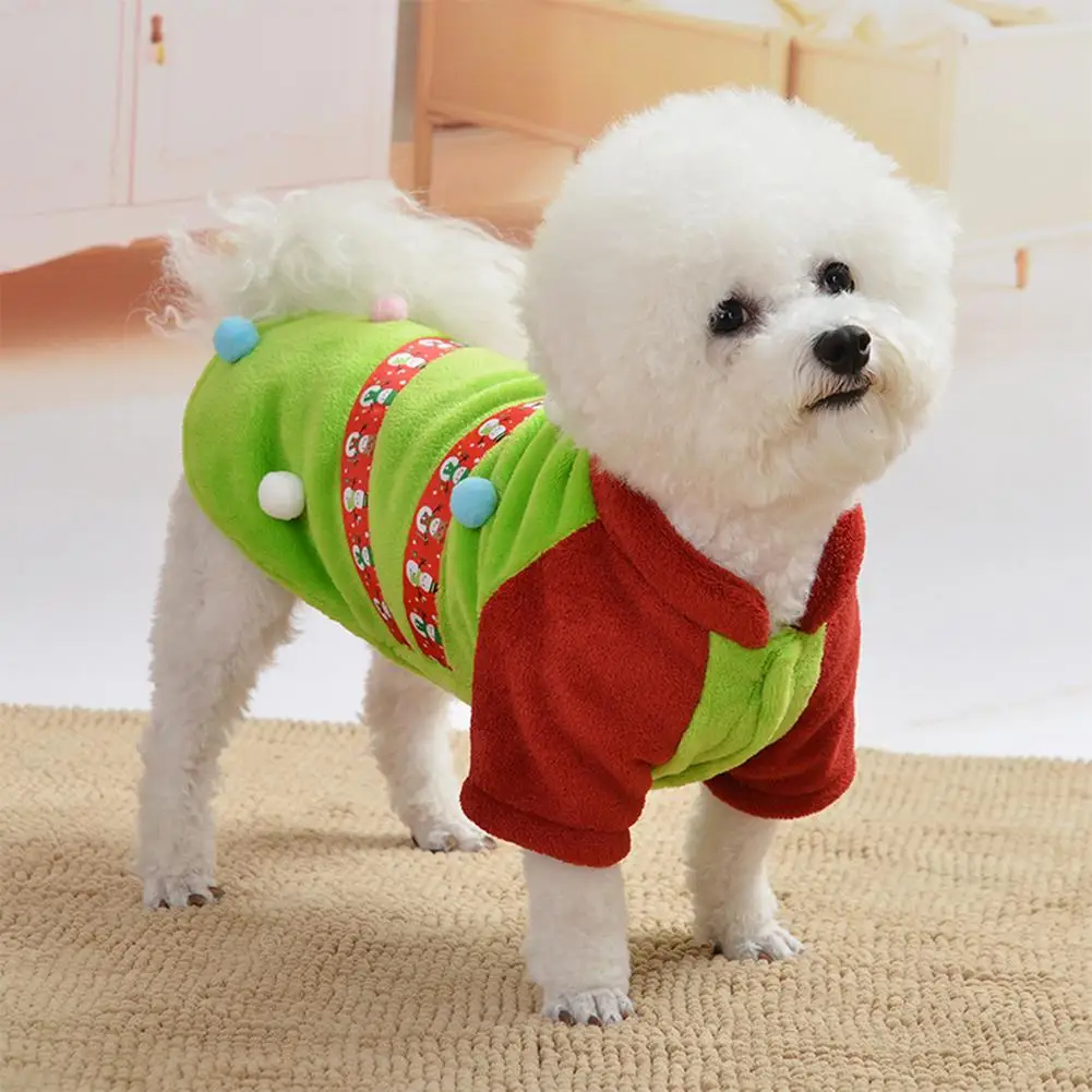 

Warm Pet Dog Coat Snowman Stripe Hoodie Thickening Sweater 2-legged Xmas Clothes Puppy Jacket Jumper Warm Kleding