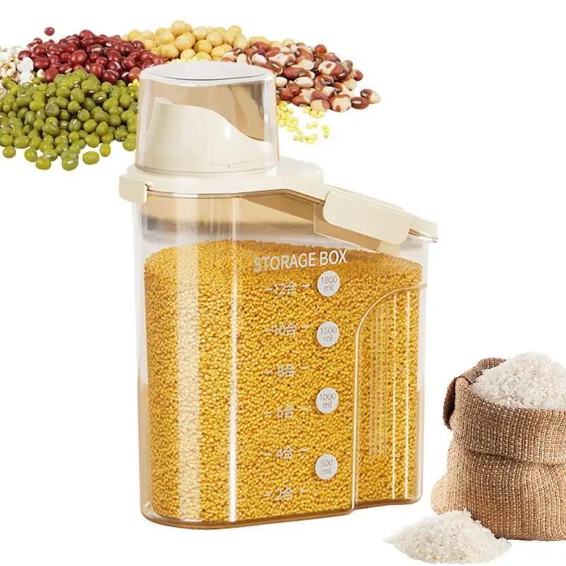 

Kitchen Food Container Sealed Crisper Grains Tank Storage Kitchen Sorting Rice Storage Box Container Bottles And Jars
