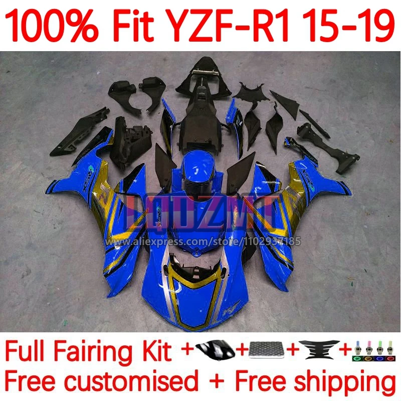 

Injection Fairing For YAMAHA YZF-R1 YZF R1 R 1 YZFR1 2015 2016 2017 2018 2019 YZF1000 15 16 17 18 19 Frame 29No.58 Gloss blue