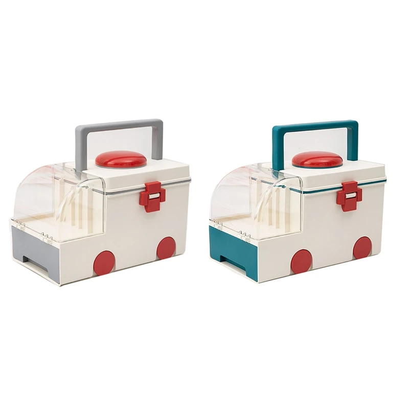 

Креативная коробка для хранения, милая вместительная коробка для лекарств, семейная коробка, настольный органайзер для офиса