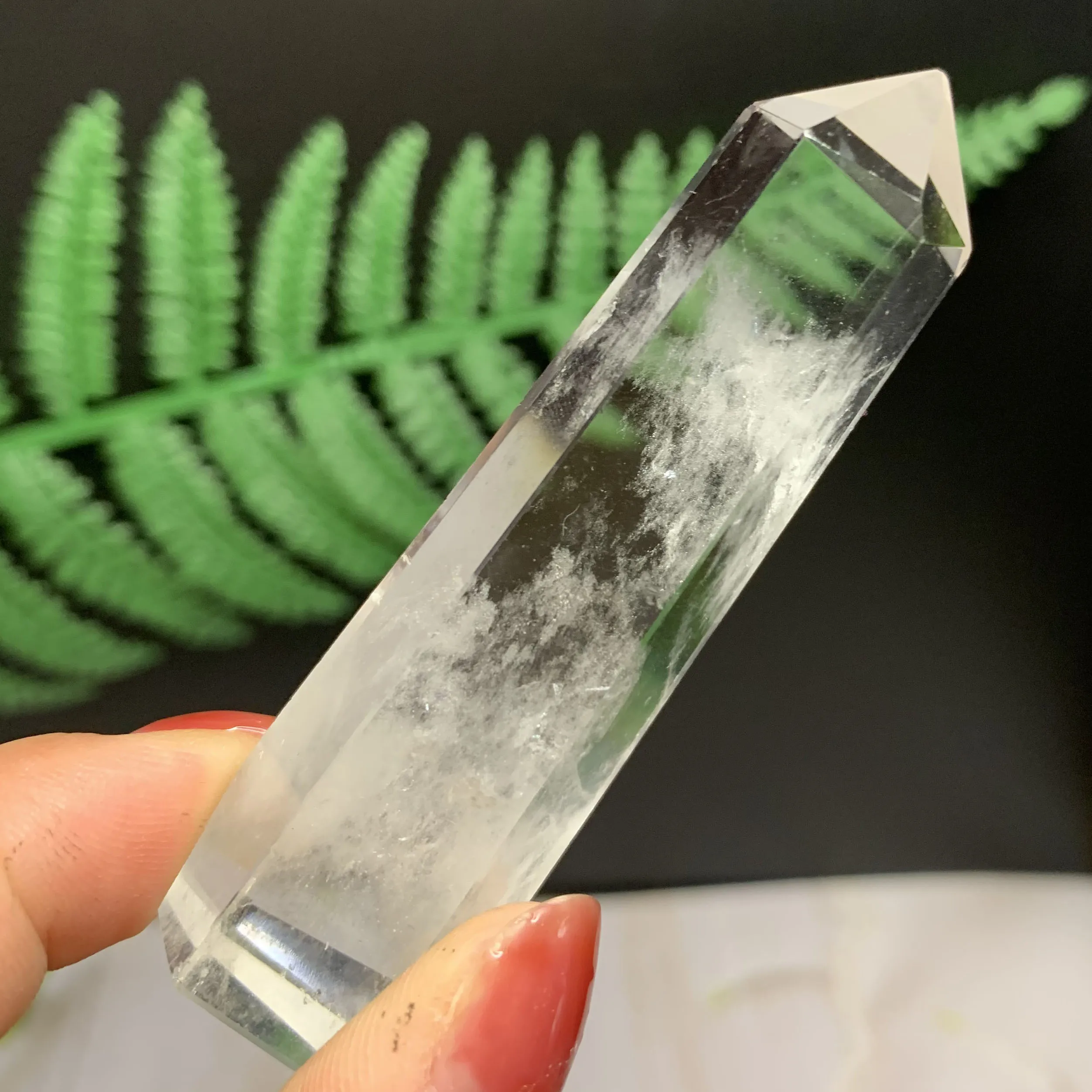 

Натуральный Кристальный прозрачный кварц, прозрачный кварцевый точечный лечебный камень, Женский обелиск 70-80 мм, каменная палочка, домашни...