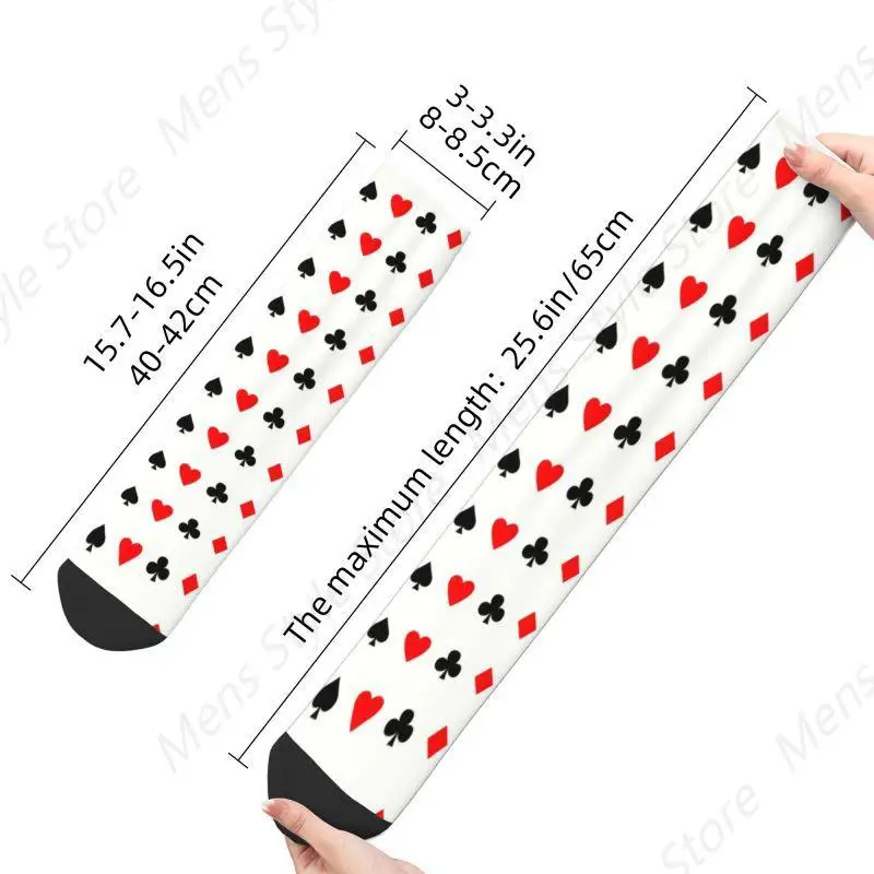 Мужские носки с забавным покерным узором модные унисекс для игроков в карточные