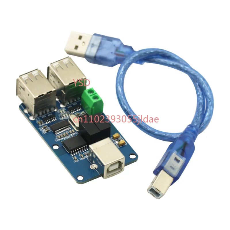 Фото 4-портовый изолирующий модуль USB 2.0 ADUM3160, плата защиты от помех с изоляцией 1500В №5