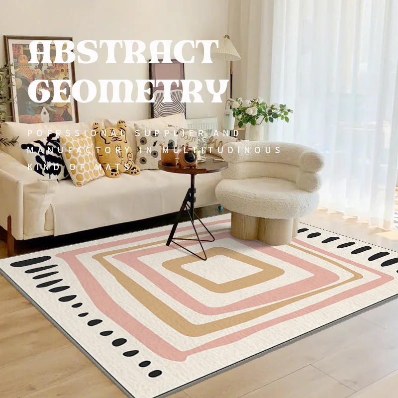 

Morandi Wool Carpets for Living Room Girl's Bedroom Floor Mats Nordic Ins Abstract Imitation Cashmere Carpet Fluffy Lounge Mats