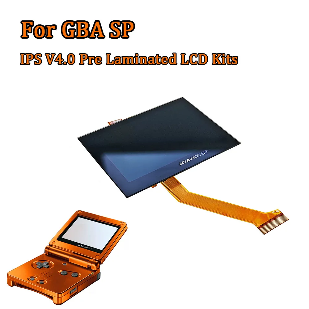 IPS V4 комплекты ЖК-экранов с оболочкой чехол для GBA SP ЖК-экран подсветкой