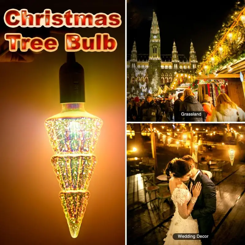 

3D Decoration LED Bulb Firework Bulb 6W Christmas Tree Bulb E27 Art Deco Colorful Bulb Christmas Decoration Light Christmas Tree