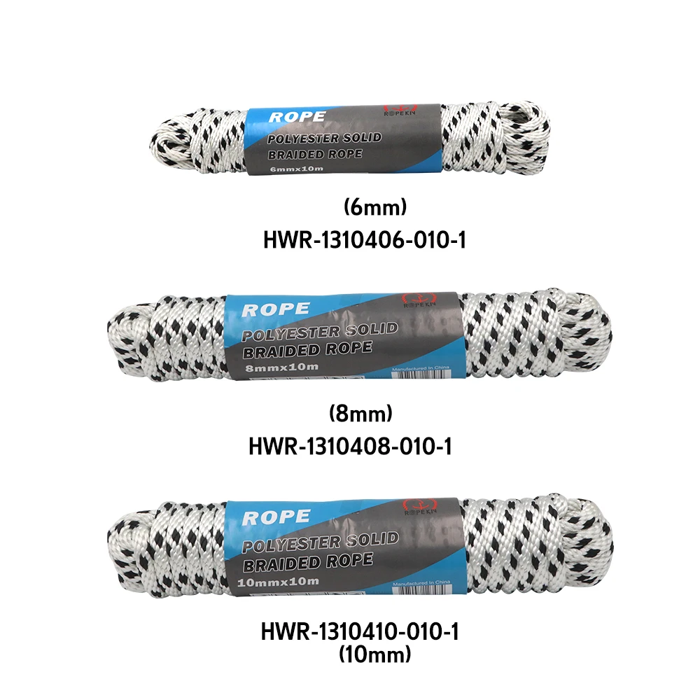 

Polyester Braided Twisted Ropes for Drying Clothes 8 Strand 6mmx10M(1/4INx30FT) 8mmx10M(5/16INx30FT)