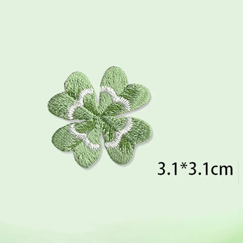 Патчи с изображением четырехлистного клевера для глажения тканевые наклейки