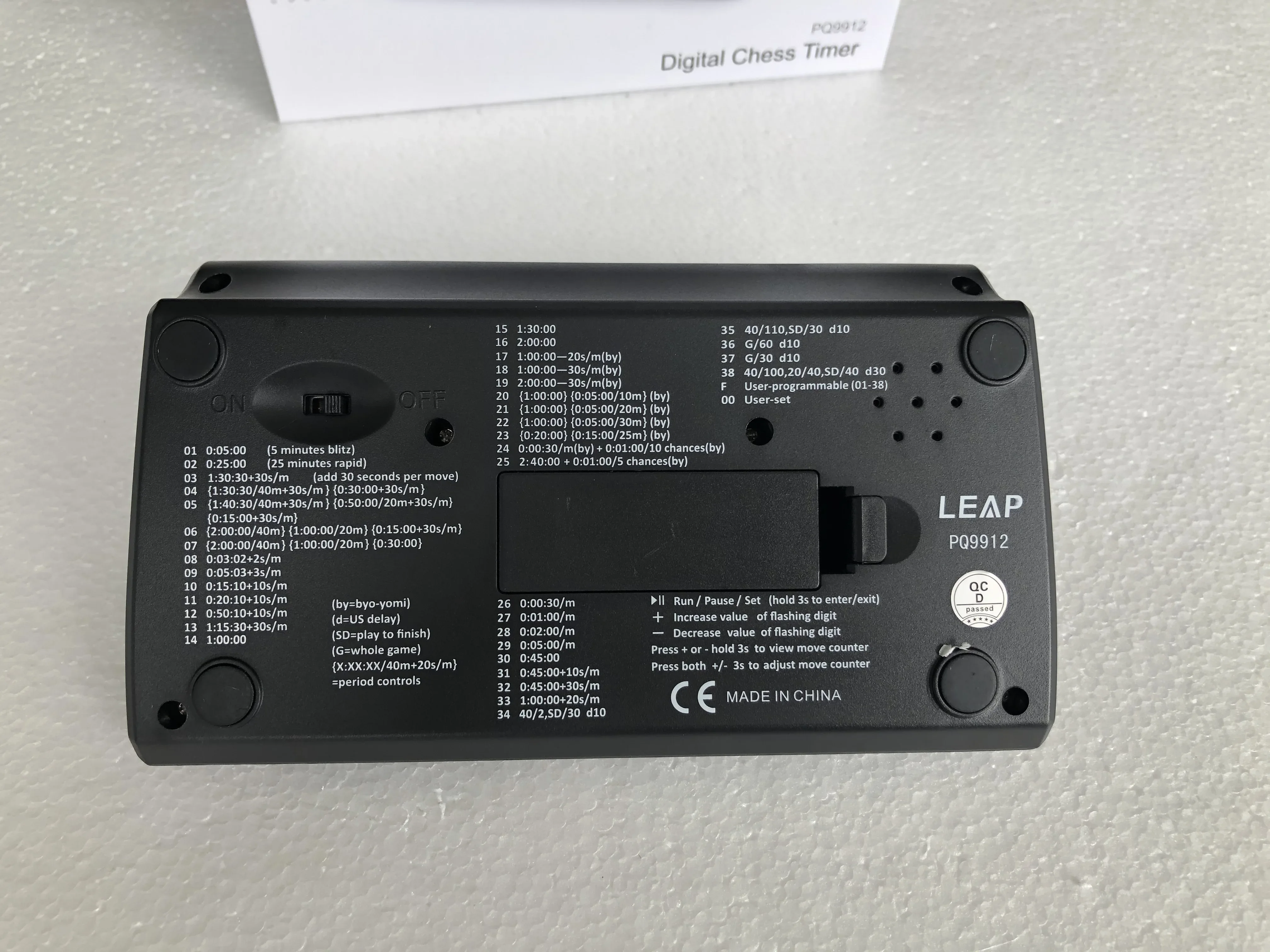 LEAP PQ9912 профессиональные цифровые Шахматные Часы Таймер обратный отсчет Новинка