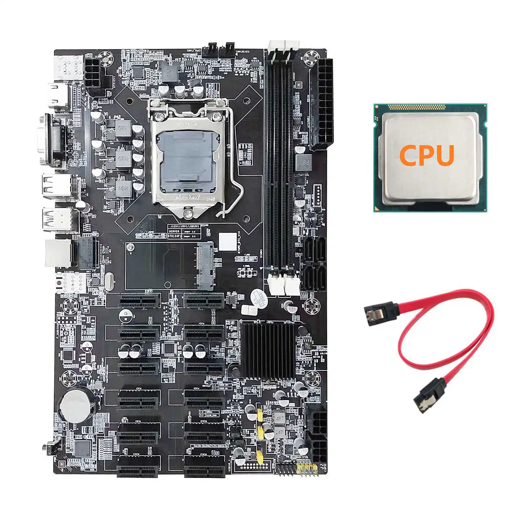 

Материнская плата для майнинга B75 12 PCIE ETH + случайный ЦП + кабель SATA LGA1155 MSATA USB3.0 SATA3.0 DDR3 B75 BTC материнская плата для майнинга