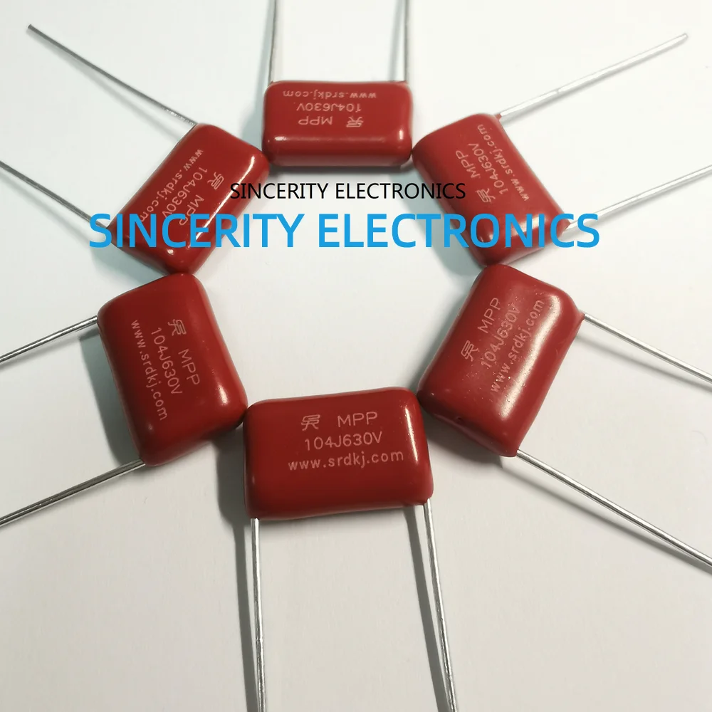 10 шт. CBB21 104J630V 0.1uF630V 100nF630V шаг 15 мм металлизированная полипропиленовая пленка
