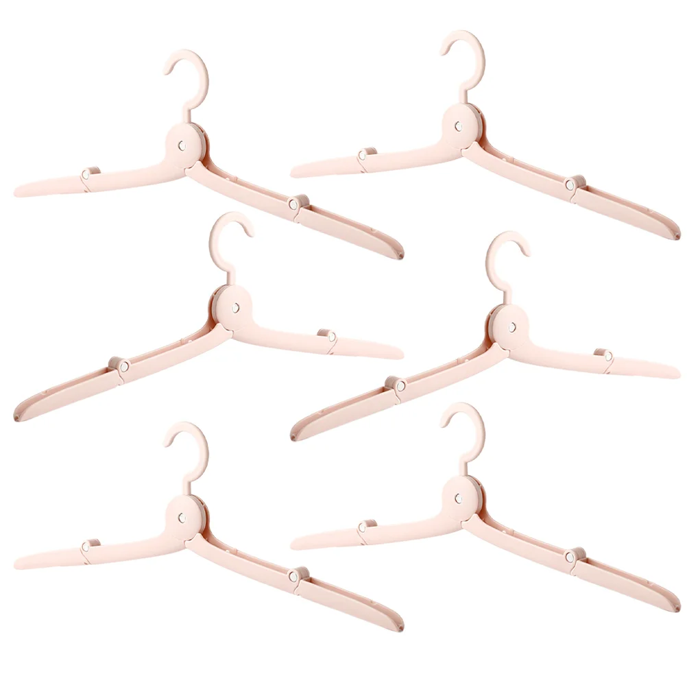 

6 Pcs Storage Artifact Travel Clothes Drying Rack Plastic Shirt Hangers Space Saving