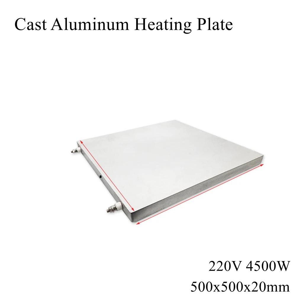 

500*500mm Cast Aluminum Heating Plate High Temperature Flat Electric Band Heater Pad Mat Board Press Machine Extruder Laminator