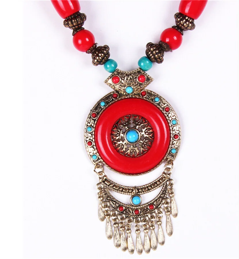 

Ethnic Vintage Boho Thread Long Tassel Necklaces For Women Feather Beads Necklace Bohemian Gypsy Turkish Party Jewelry Gift