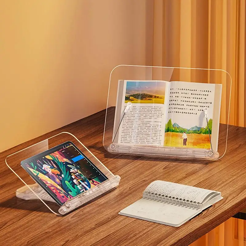 

Book Reading Rack Transparent Acrylic Book Reading Holder Acrylic Material Support Tool For Ereader Book Tablet And Laptop