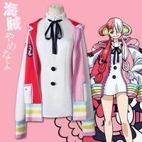 Anime One Piece Red Songstress UTA Cosplay Costumes The Shanks's Daughter UTA Cosplay Coat Jacket With Wig For Women Girls
