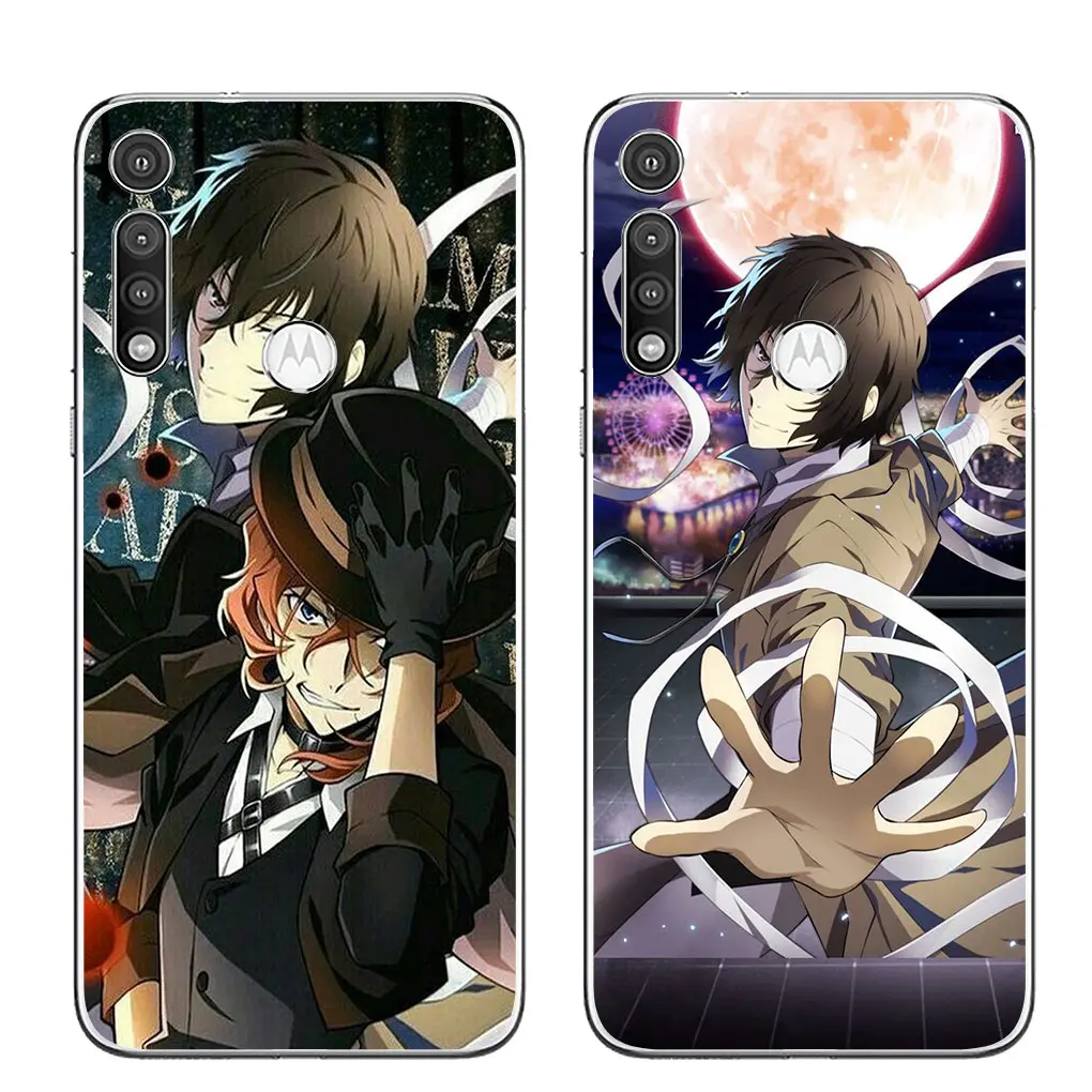 Чехол для телефона с аниме бродячие псы Bungou Motorola Moto G62 G72 G82 G84 5G 13 G14 G53 G54 Edge 40 neo Pro G23