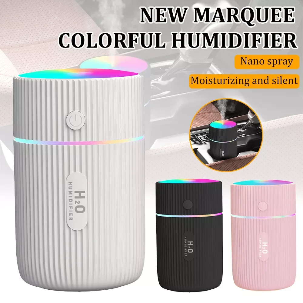 

Mini Car Air Humidifier Portable Air Freshener With LED Night Light 2 Modes USB Power Oil Diffuser For Car Interior Accessories