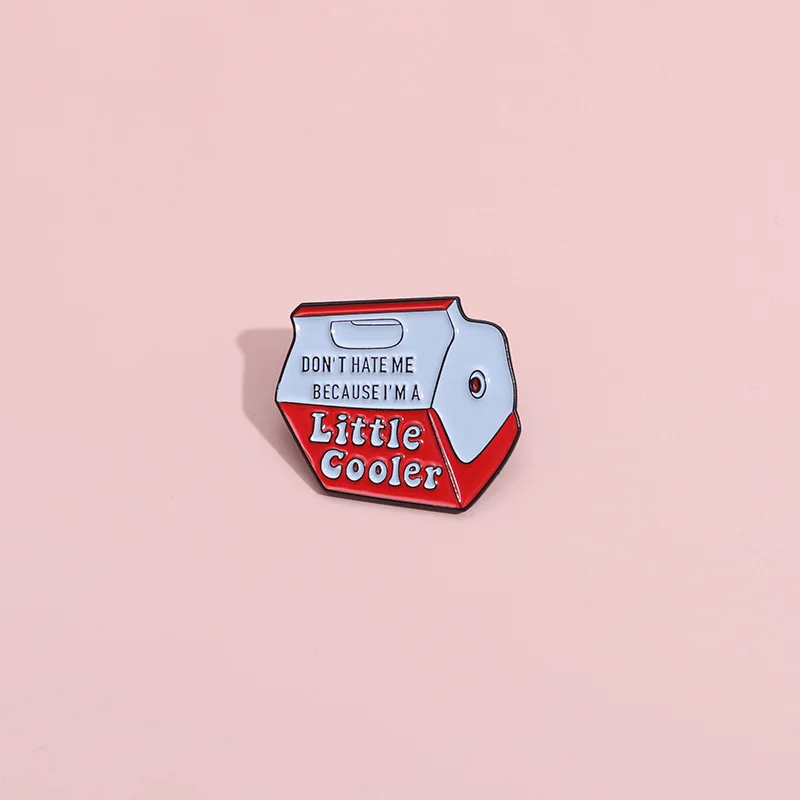 

XM-funny Personalized 'Don't hate me because I'm cool' letter milk brooch metal badge wholesale