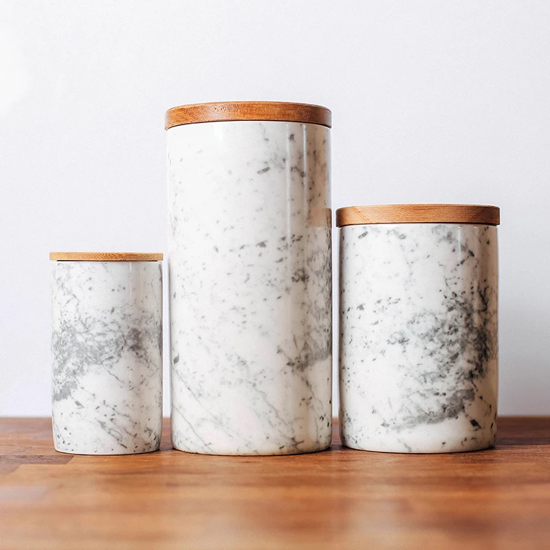 Керамические бытовые мраморные банки для хранения зерен, Кухонный Контейнер для хранения, банки для хранения чая, кухонные принадлежности ...