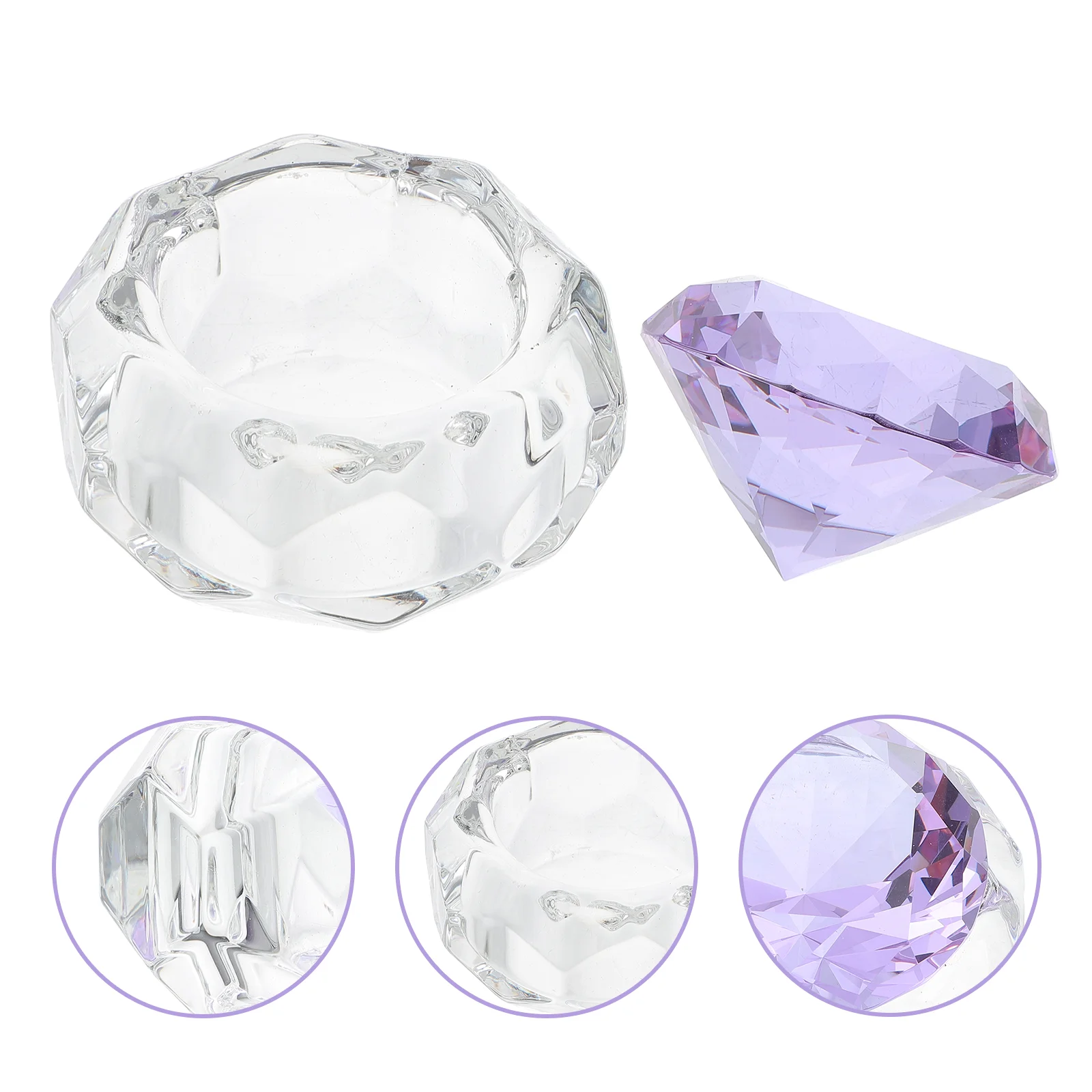 

Nail Cup Dishmanicure Dappen Bowlcleaning Liquidlid Crystalpen Container Dipping Nails Acrylic Accessorytool Holder Dishes Clear