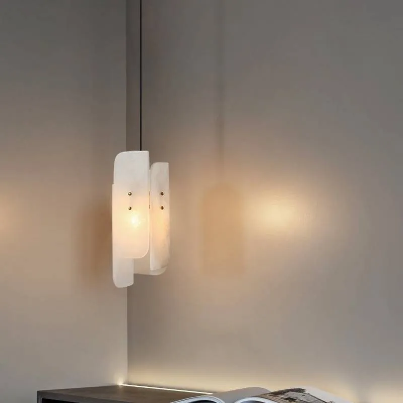

Modern Chinese Small Chandelier Creative Designer Exhibition Hall Living Room Dining Room Study Bedroom Bedside Marble Lamps