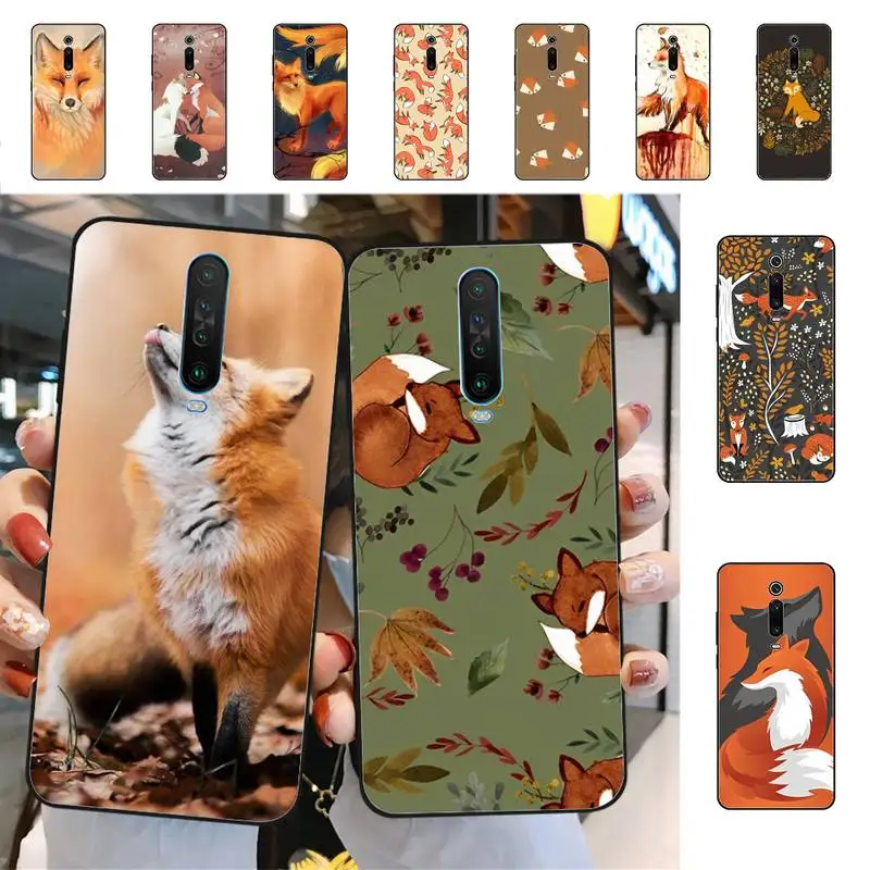 

Cute Fox Phone Case for Redmi 5 6 7 8 9 A 5plus K20 4X S2 GO 6 K30 pro