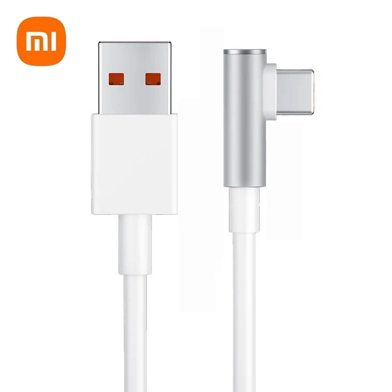 

Xiaomi 6A L type Elbow USB Type-C Fast Charging Data Cable 1.5m White Supporting 120W Cable for Redmi K50E Mobile Phones Laptop