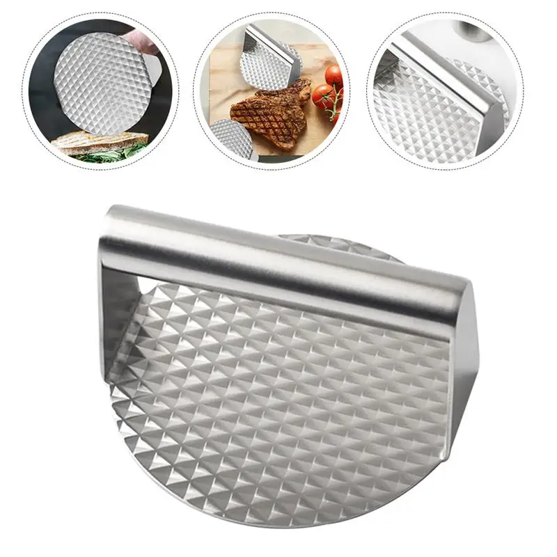 

Stainless Steel Burger Press Round Burger Press Griddle Hamburger Press Grill Press for BBQ Mould Maker Kitchen Accessorie
