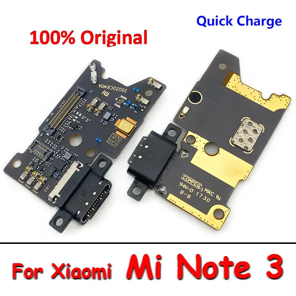 

100% Original For Xiaomi Mi Note USB Charging Port Board Charger Dock Jack Socket Plug Connector Flex Cable With Microphone