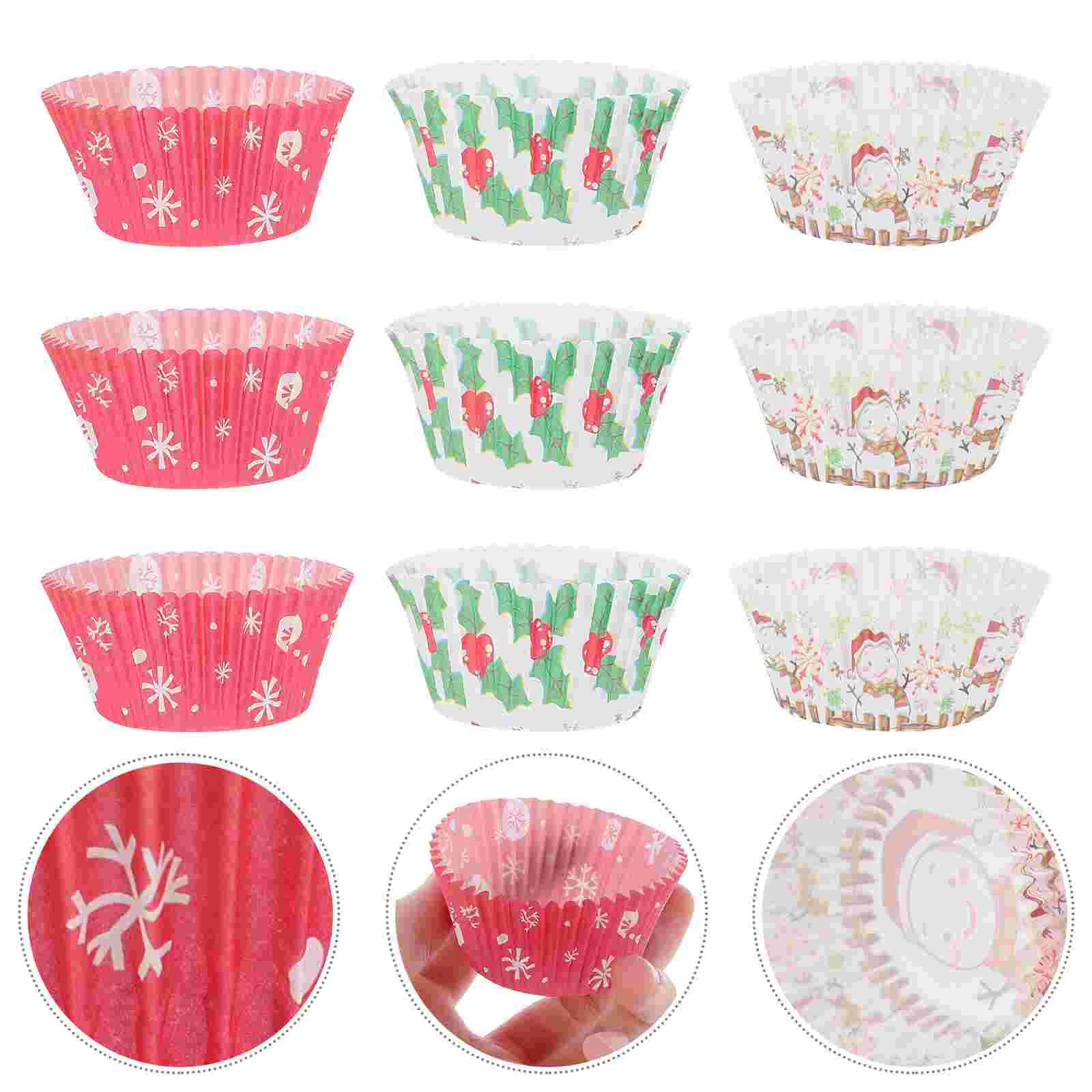 

375Pcs Christmas Party Cupcake Liner Paper Cup Cupcake Wrapper Decoration