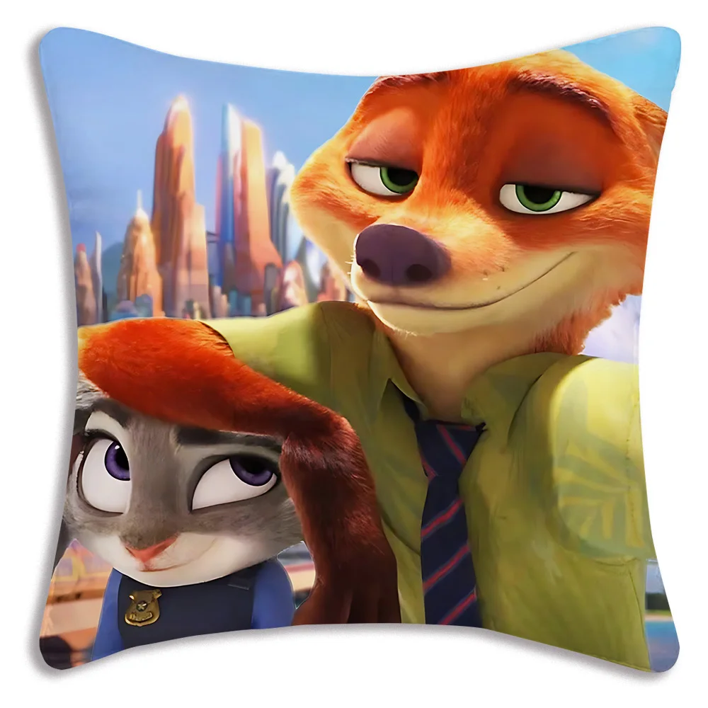 Zootopias наволочки мультяшный Диванный декоративный домашний двухсторонний принт