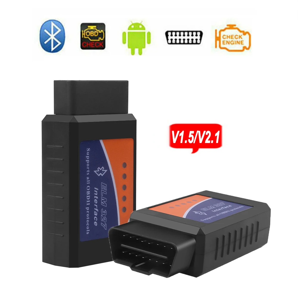 Elm327 Obd2 сканер Elm 327 V1.5/V2.1 Bluetooth считыватель кодов автомобильный диагностический