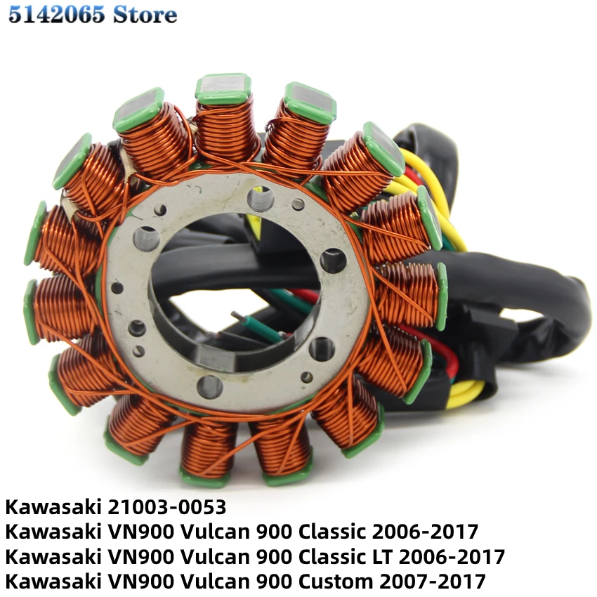 

Motorcycle Ignition Coil Stator For Kawasaki Vulcan VN900 900 VN 900 Classic LT 2006-2017 21003-0053 Engine Coils Rotor Parts