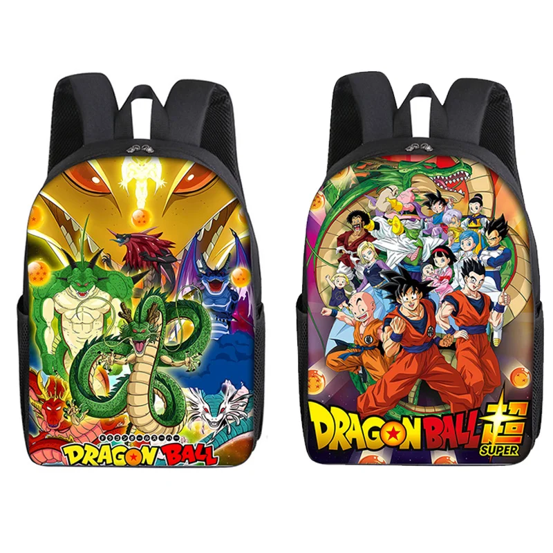 Фото Рюкзаки Dragon Ball 16 дюймов для мальчиков и девочек, школьные ранцы, детские аниме-рюкзаки, вместительные рюкзаки на молнии, подарок №1