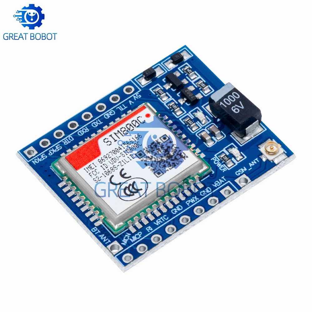Фото 1 ~ 10 шт. BS SIM800C GSM GPRS модуль 5 В/3,3 В TTL макетная плата IPEX с Bluetooth и TTS для Arduino STM32 C51 для Arduino №3