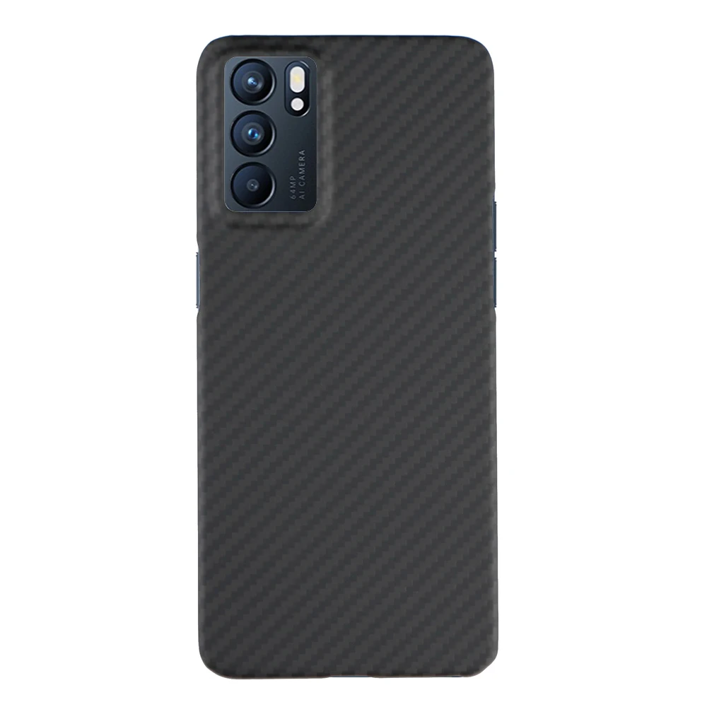 For Reno 6 Pro Real Carbon Fiber Case Aramid Fiber Protective Phone Case for OPPO Realmi Reno6 Pro 6Pro Back Shell Cover