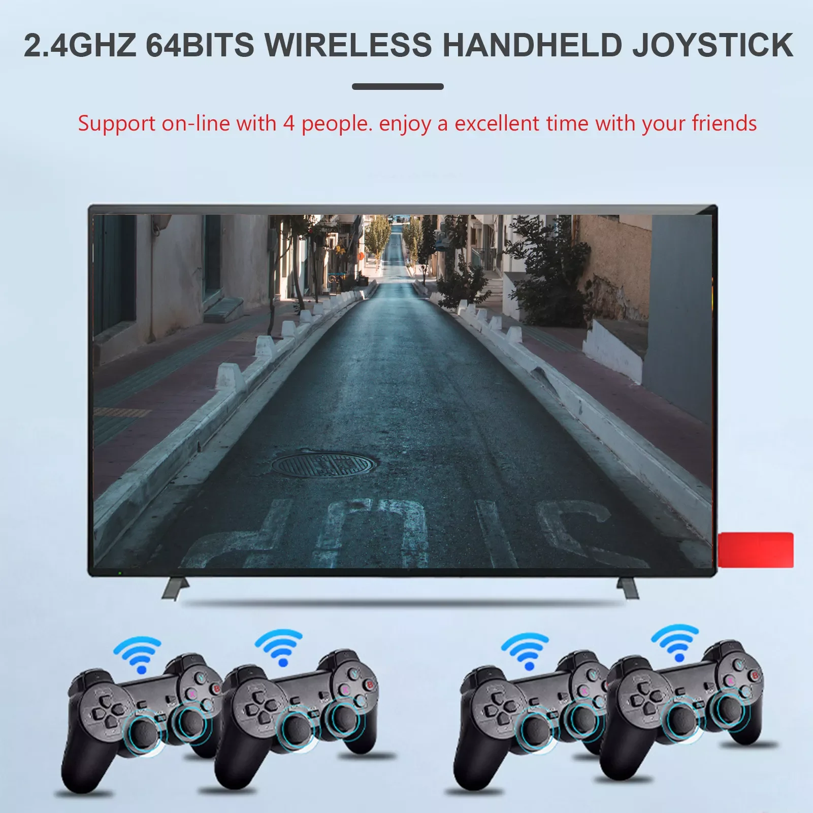 

USB-Консоль игровая беспроводная, 2,4 ГГц, 32 ГБ, 4 к