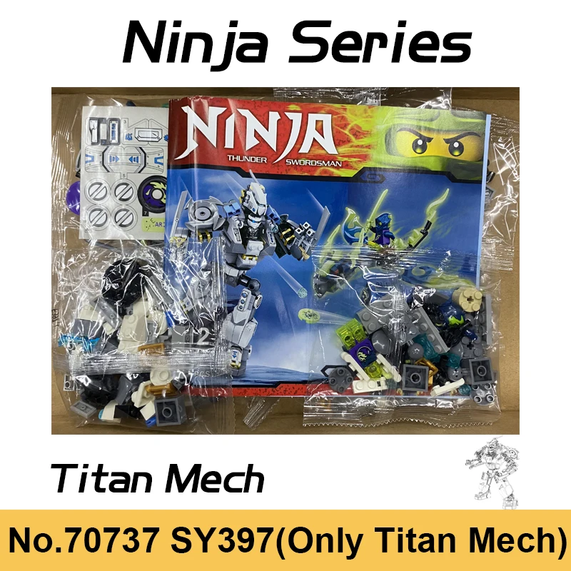 

447pcs Ninja Titan Mech Building Blocks Compatible With 70737 Ninja Dragon Robot Mecha Figures Bricks Toys For Boy Gifts
