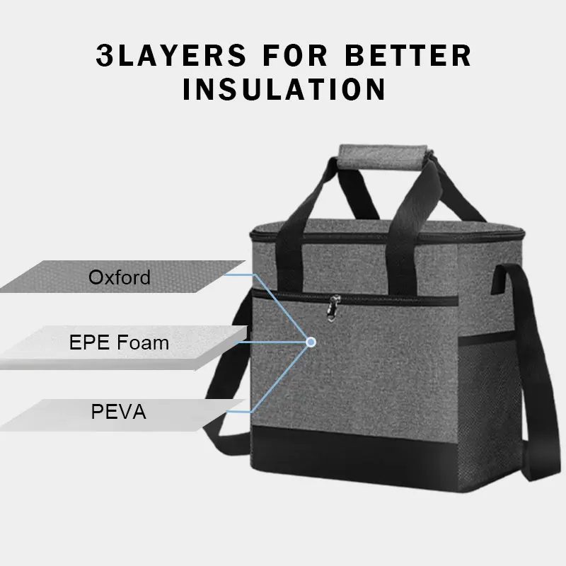 Westtune 15л Термосумка Для Пикника Изолированный Ланч-бокс С Плечевым Ремнем