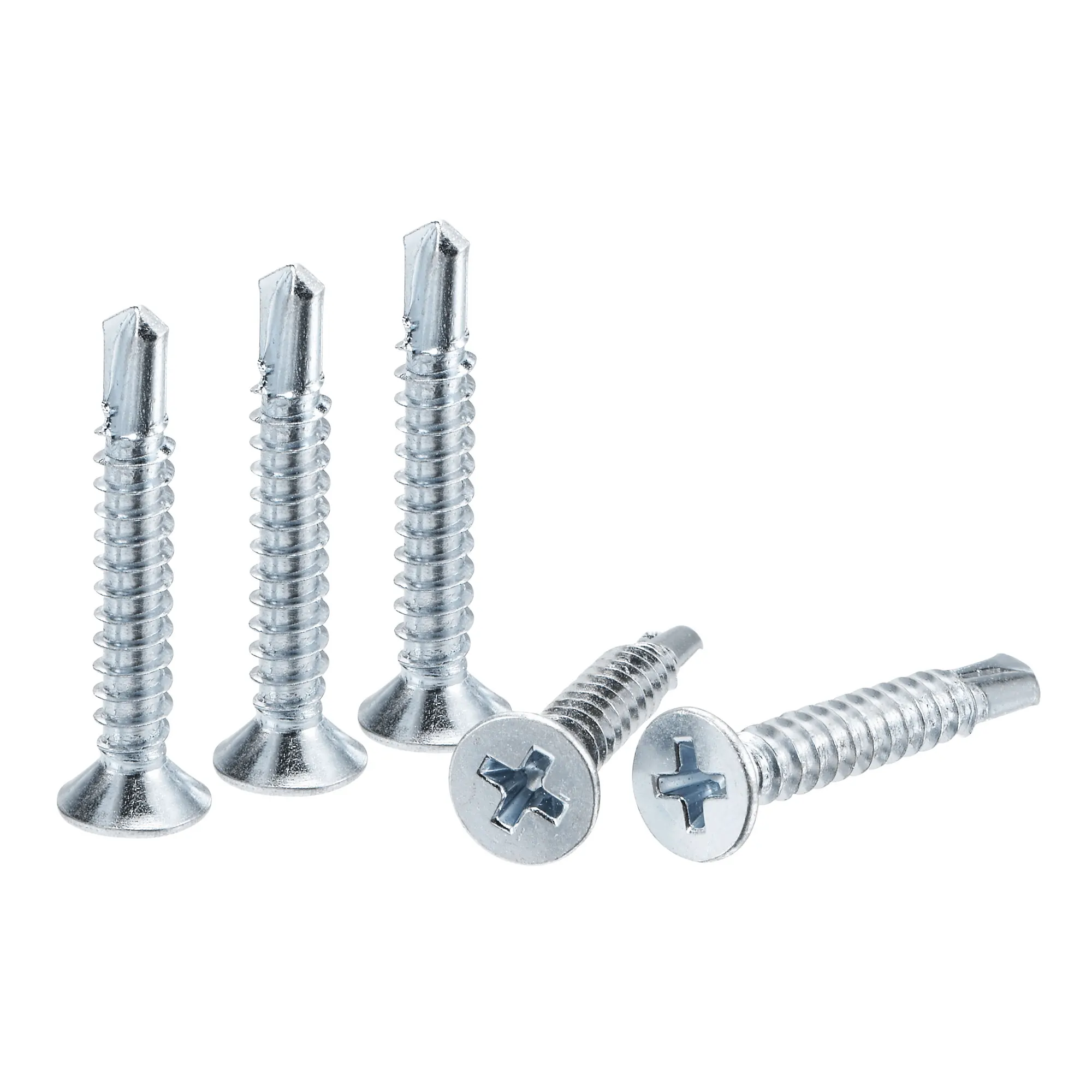 Uxcell Phillips Head Self Drilling Screws, #10 x 1 1/16 Carbon Steel Zinc Plated Full Thread Sheet Metal Screw 50pcs