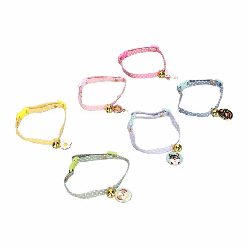 

Ошейник с подвеской для домашних животных, дышащий Удобный Регулируемый ошейник с колокольчиком для вечеринки, повседневной носки