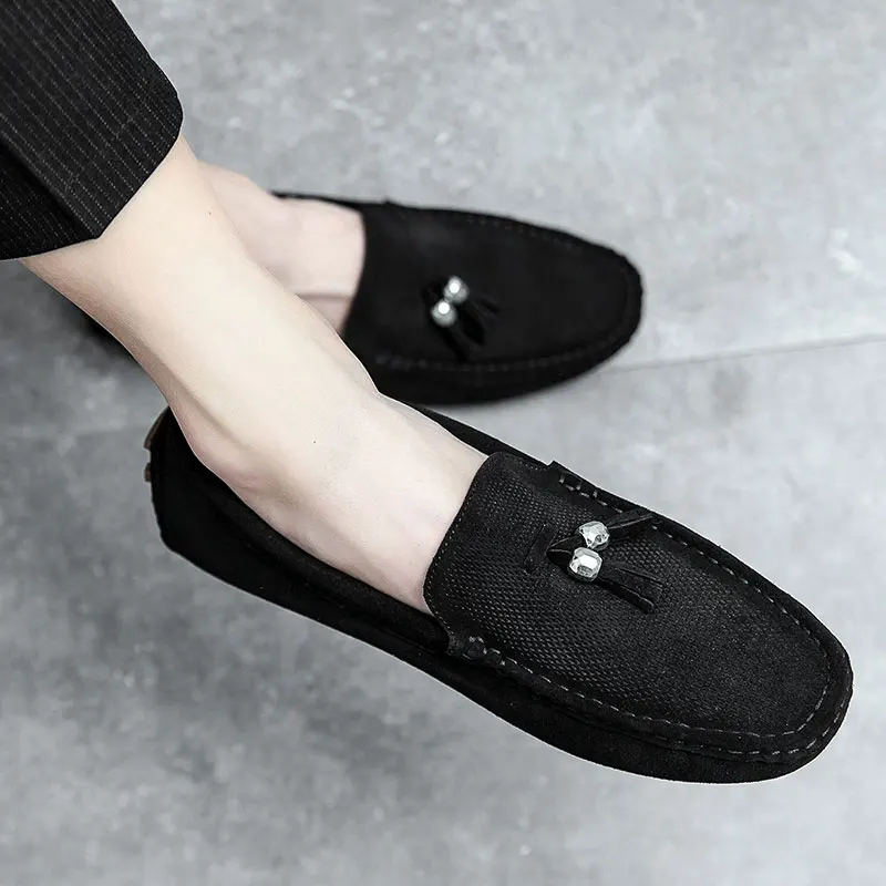 Vanmie повседневные мужские лоферы с кисточками обувь Мягкие Мокасины Роскошные