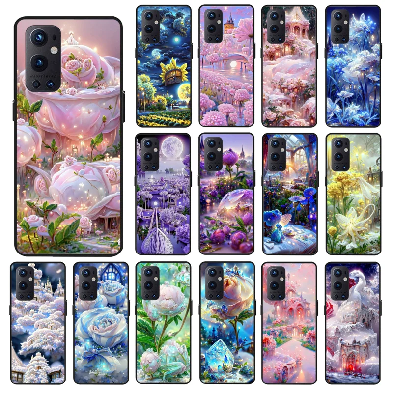 

Nature Flower Peony Rose Heaven Phone Case for OnePlus Ace 10 Pro 10T 8T 9 Pro Nord2 N100 N10 N200 Nord CE2 Lite N20SE CE 2T