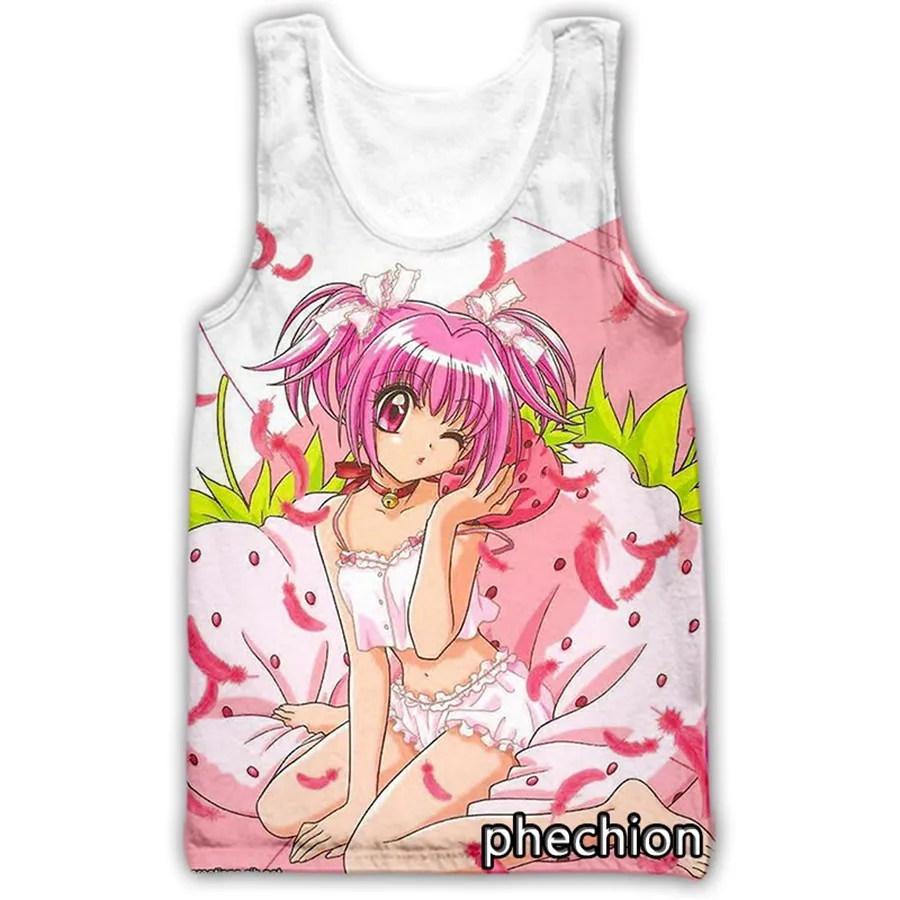 Phechion Токио Mew 3D печатная повседневная майка Верхняя Нижняя рубашка рубашки