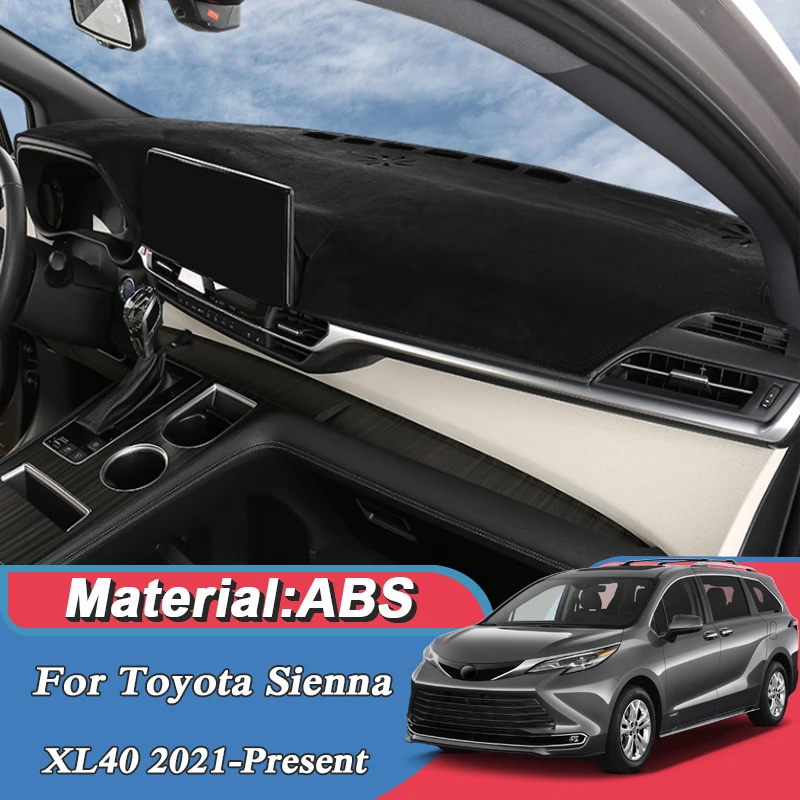 

For Toyota Sienna XL40 2021-Present Car Styling Dashboard Protective Mat Shade Cushion Pad Rose Carpet Interior Accessory