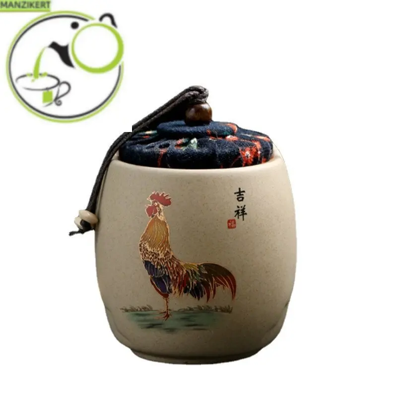 

Китайский керамический чайник Caddy, керамический герметичный органайзер для чая и листьев, контейнеры для конфет, дорожная портативная чайная коробка, емкость для хранения кофе